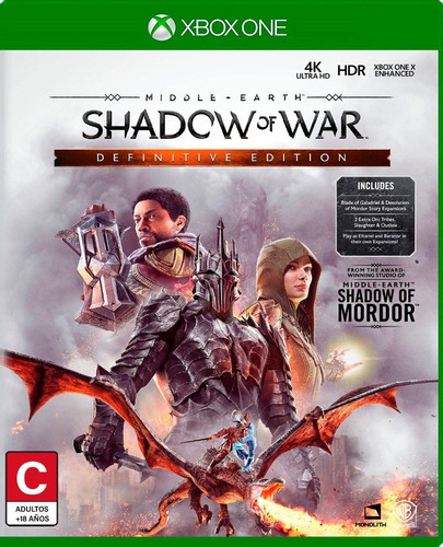 Middle Earth Shadow Of War Definitive Para Xbox One Físico