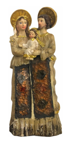 Imagem 1 de 1 de Imagem Sagrada Família Vitral Mosaico 15 Cm - Resina