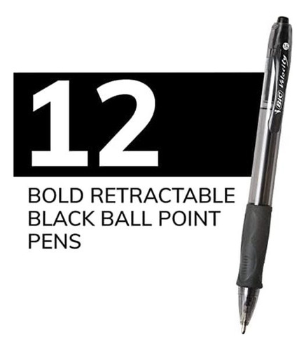 Set De Bolígrafos Lapiceras 12 U Negro3