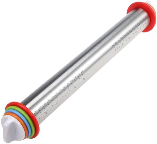 Imagem 1 de 5 de Rolo De Massas Com Discos Ajustáveis Altura Inox Mimo Style