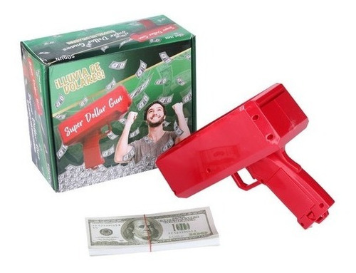 Pistola Lanza Billetes Dolar Super Dollar Gun Con Billetes