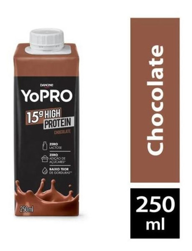 Yopro Bebida Lactea 15g De Proteína Chocolate 250ml Danone
