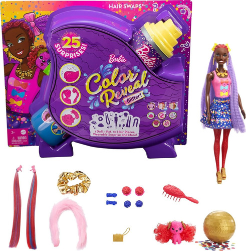Muñeca Barbie Color Reveal Piel Morena + 25 Sorpresas