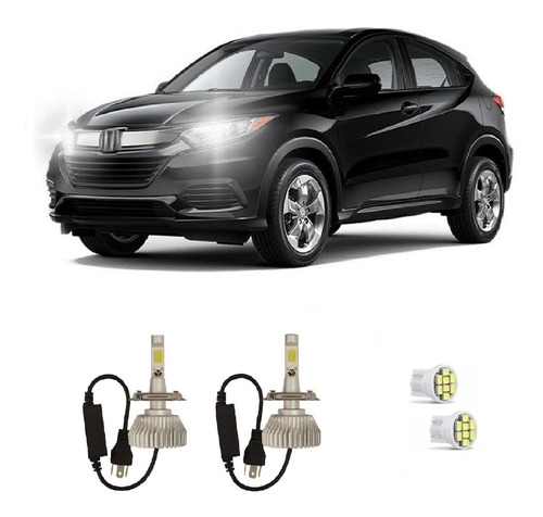 Kit Lâmpadas Super Led Farol Alto Baixo Hrv Hr-v 2015 À 2018