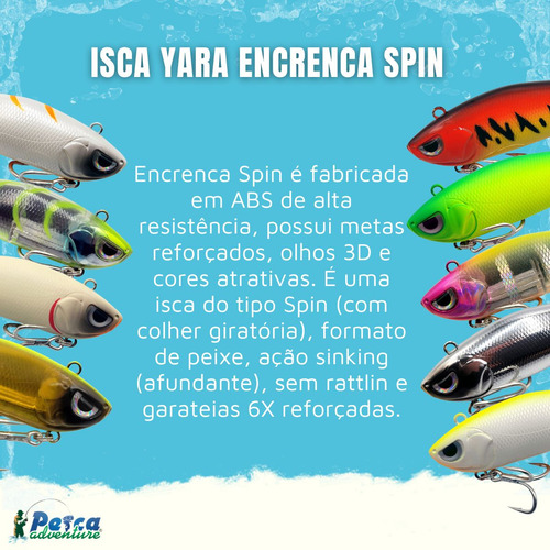 Isca Artificial Yara Encrenca Spin 9cm 29g