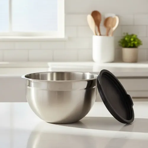 Vittak Conjunto 3 Bowls de Inox com Tampas Plásticas Utensílios d...