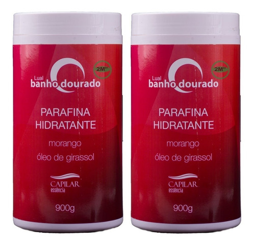 2 Parafinas Morango Capilar Banho Dourado Bronze Natural