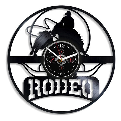 Handmadecorp Rodeo Reloj Pared Deportivo Vintage Vinilo Arte