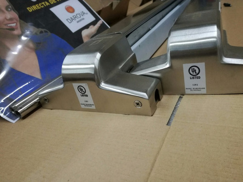 Imagen 3 de 4 de Herraje Antipanico 1 Hoja Acero Inox C/ Falleba Solo Escape
