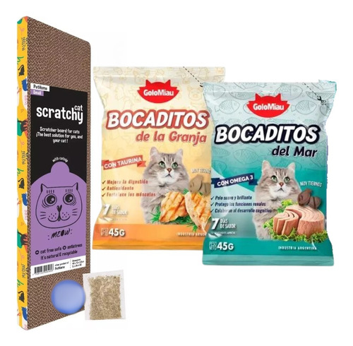 Rascador Para Gatos Durable Cartón Incluye Hierba Gatera 