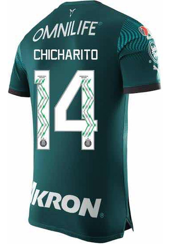 Jersey Playera Chicharito Ch14 Chivas Tercero V Fan Con Logo