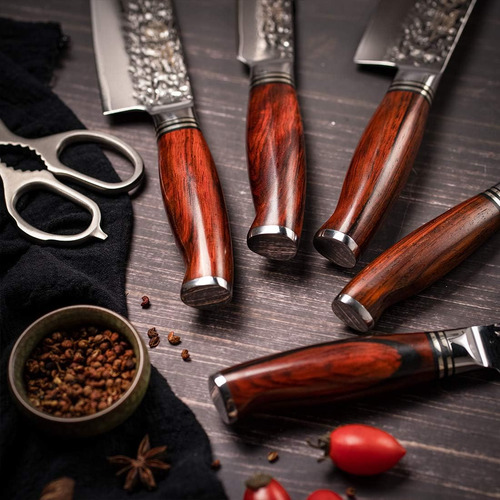 Juego De Cuchillos De Cocina, 8 Cuchillos Profesionales De D