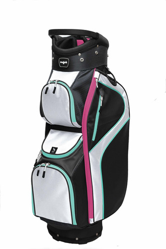 Majek Ladies Black White Teal Pink Golf Bag 9 Pulgadas ...