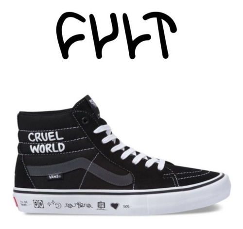 vans sk8 hi cruel world