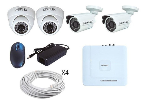 Combo De 4 Cámaras Hd Digiplex Con Todo Sus Accesorios Nuevo