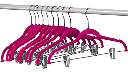 Home-it 10 Pack Perchas Con Clips - Pink