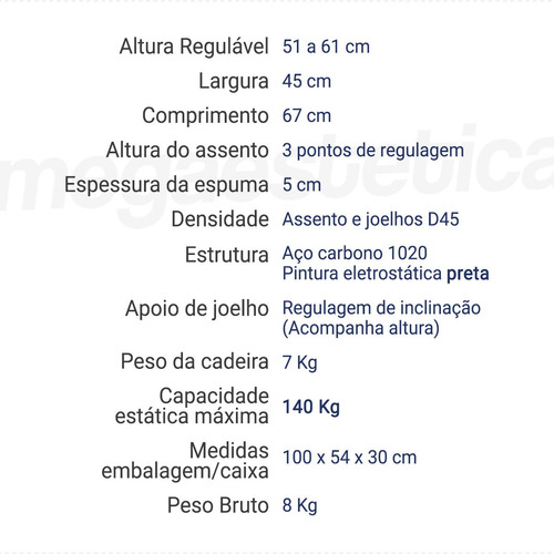 Imagem 9 de 9 de Kneeling Chair Cadeira Postural, Meditação Brinde Másc Olhos