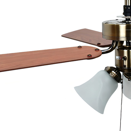 Ventilador De Techo Masterfan Oporto 42 PuLG 3 Vel Cantidad De Aspas 4 Color De La Estructura Latón Antiguo Color De Las Aspas Caoba/nogal Diámetro 106.68 Cm Material De Las Aspas Mdf
