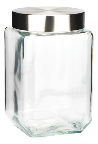 Imagen 2 de 7 de Frasco Cuadrado Con Tapa De Acero 1700 Ml Vonne Ccn070