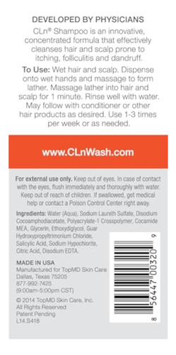 Shampoo Cln® - Fórmula Clarificante Com Salicílico