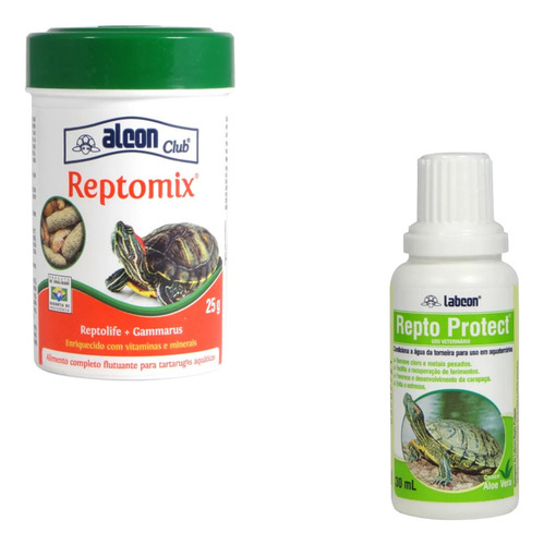 Kit 1 Ração Reptomix 25g + 1 Repto Protect 30ml - Alcon