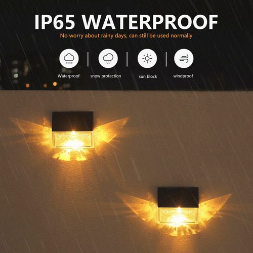 Luces Cubierta Solares 4 Piezas Cálida Rgb Inteligente Ip56