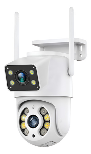 Kit 2 Câmeras Segurança 360° Sensor Movimento Lentedupla