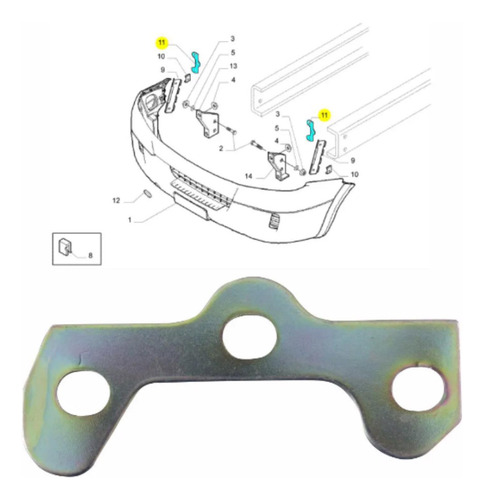Refuerzo De Paragolpe Delantero Nueva Daily Iveco 93852096