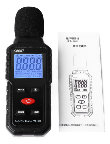 Medidor De Sonido Digital, Pantalla Lcd Retroiluminada, Ruid