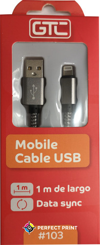 Cable Lightning Compatible Con iPhone iPad Carga Y Datos