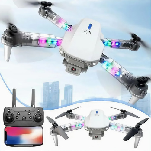 Mini Drone Plegable Camara Video Hd Wifi App Control E88dpro Gris