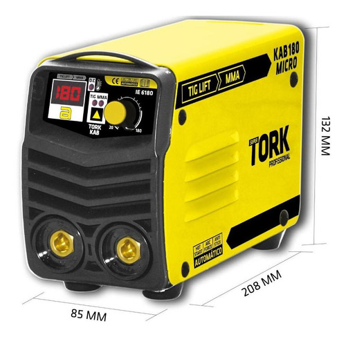 Máquina Solda Inversora 180 220v Kab180 Cim6180 Tork+máscara