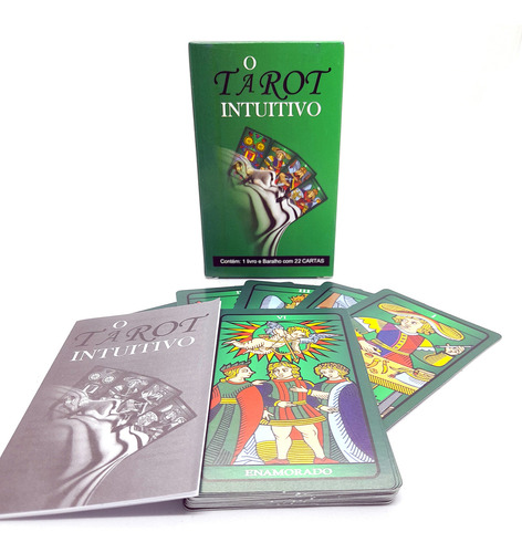 O Tarô Intuitivo 22 Cartas Com Porta Tarô Madeira Mística