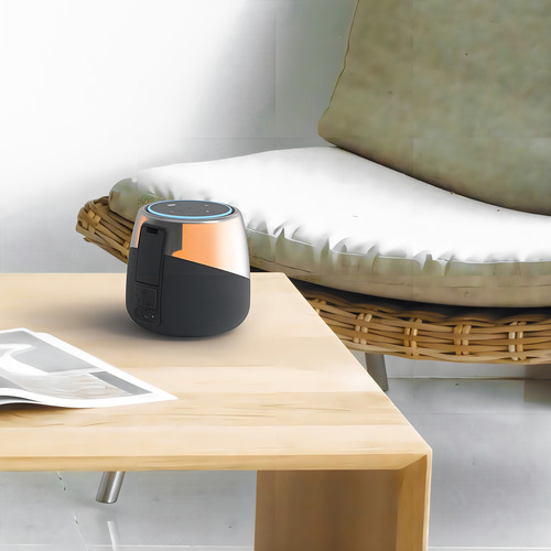 Alto-falante Bluetooth recarregável Ihome Iav5 para Amazon Echo Dot Color Black 110v