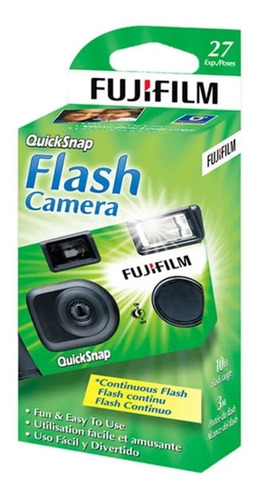 Cámara Desechable Fujifilm Quicksnap Flash 400 Negra/verde