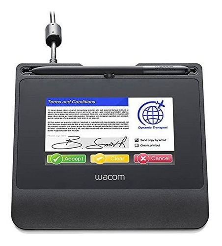 Tablet Gráfica Para Firmas Wacom Stu540 A Color Lcd -negro