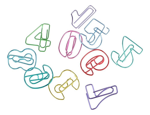 10 Paquetes Color Pinzas De Papel Metal Clips De Papel,