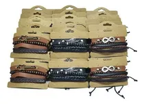 Comprar Pulseira Masculina 12 Kits 36 Pulseiras Atacado + Comprimento 18 Cm Diâmetro 3 Cm