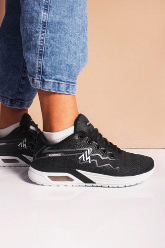 Zapatillas Mujer Deportiva Araquina Running Pampa Eco Cuero
