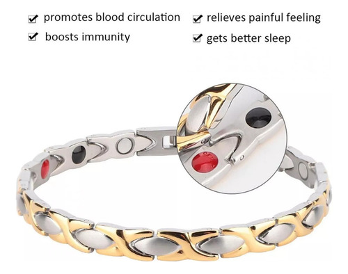 2pcs Joyas De Acero Inoxidable, Pulsera De Titanio Puro