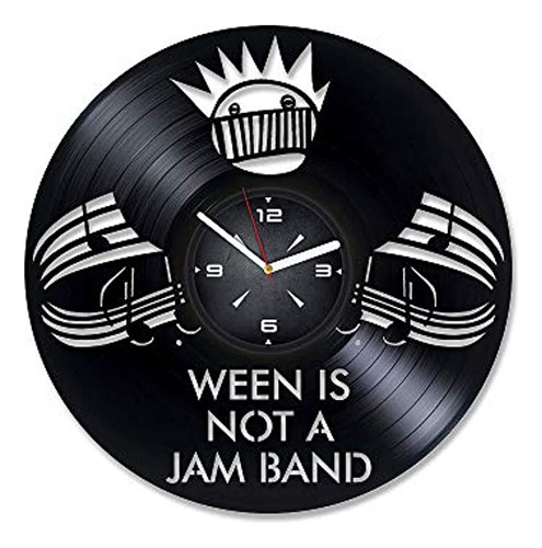 Reloj De Pared Con Disco De Vinilo Ween Band
