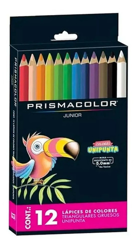 Lápices Prismacolor Junior 12 Colores Triangulares Gruesos