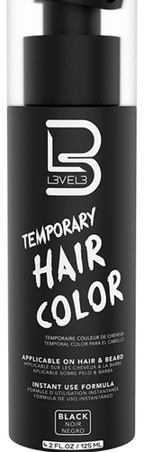 Level 3 Temporary Hair Color Temporal Negro Pelo Barba
