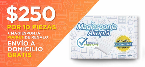 Imagen 1 de 10 de Magiesponja Akopla® Paquete De 10 Piezas.