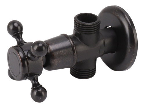 Tope De Agua Angle Valve Stop Retro De Cobre Con Mango Cruza