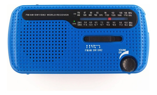 Radio: Radio Solar De Emergencia, 1200 Mah, Para Exteriores