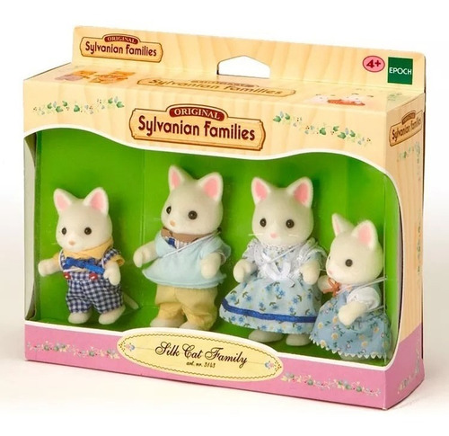 Sylvanian Familes Set Familia Gatos De Seda 4175