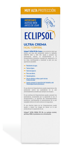 Eclipsol Duo Pack Ultra Crema De Bolsillo Facial Y Corporal FPS+50 60g