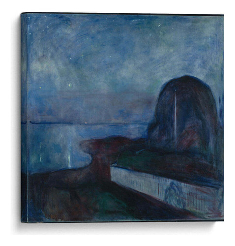 Canvas Lab Cuadro Noche Estrellada I 80x80, Edvard Munch