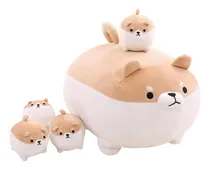 Comprar Peluche Shiba Inu Kawaii Corgi Relleno Con 4 Cachorros Corgi